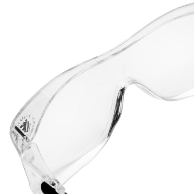 Очки защитные открытые, поликарбонатные, увеличенная прозрачная линза,  регулируемые дужки Denzel купить в Москве с доставкой по всей России | ProtosMarket.ru
