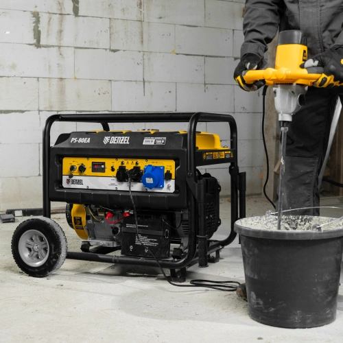 Генератор бензиновый PS 80 EA, 8.0 кВт, 230 В, 25 л, коннектор автоматики, электростартер Denzel купить в Москве с доставкой по всей России | ProtosMarket.ru