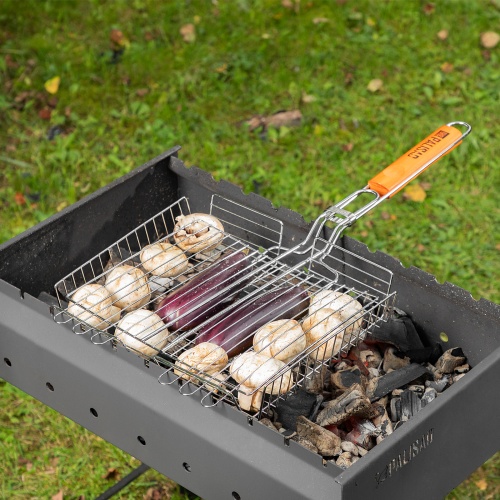 Решетка гриль 260 х 320 х 65 мм. объемная хромированная Camping Palisad купить в Москве с доставкой по всей России | ProtosMarket.ru