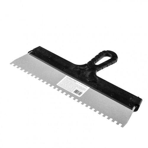 Шпатель  из нержавеющей стали, 350 мм, зуб 6 х 6 мм, пластмассовая ручка Sparta купить в Москве с доставкой по всей России | ProtosMarket.ru