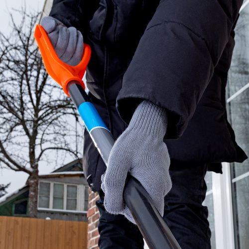 Перчатки трикотажные, акрил, ПВХ гель, "Протектор", серая туча, оверлок Сибртех купить в Москве с доставкой по всей России | ProtosMarket.ru