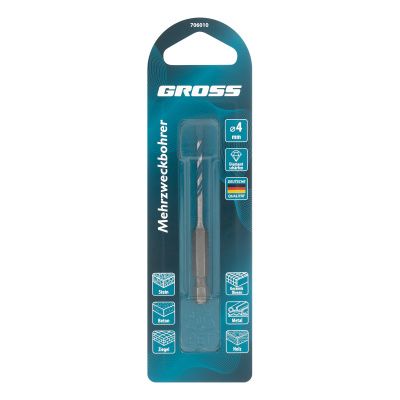 Сверло универсальное, Multipurpose PRO, 6-гр. хвостовик, 4мм Gross купить в Москве с доставкой по всей России | ProtosMarket.ru