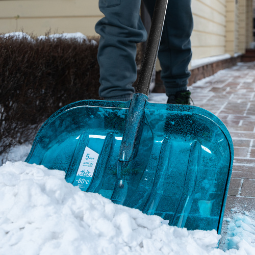 Лопата для уборки снега, поликарбонат, 475х400х1385мм, алюминиевый черенок, ПВХ оплетка, LUXE Palisad купить в Москве с доставкой по всей России | ProtosMarket.ru