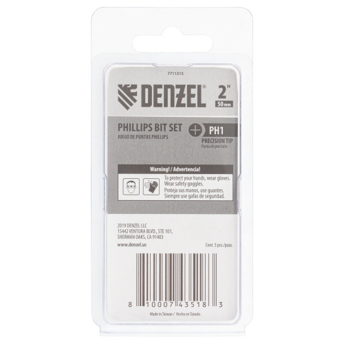 Бита PH1x50, 5 шт. Denzel купить в Москве с доставкой по всей России | ProtosMarket.ru