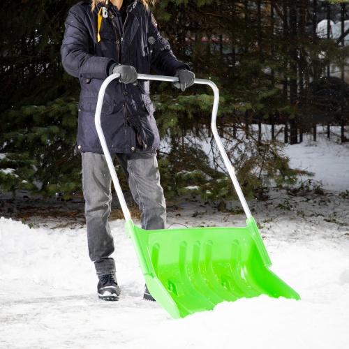 Движок для уборки снега пластиковый, 810 х 535 х 1300 мм, алюминиевая рукоятка, Россия, Сибртех купить в Москве с доставкой по всей России | ProtosMarket.ru