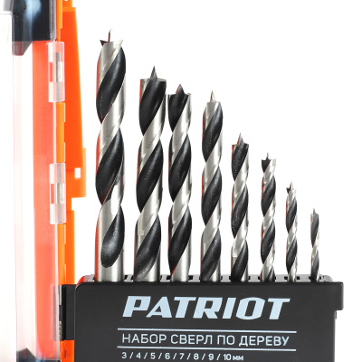 Набор сверл по дереву спиральные W-образная заточка 3, 4, 5, 6, 7, 8, 9, 10 мм купить в Москве с доставкой по всей России | ProtosMarket.ru