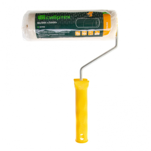 Валик "Лаки", 180 мм, ворс 5 мм, D - 48 мм, D ручки - 6 мм, велюр Сибртех купить в Москве с доставкой по всей России | ProtosMarket.ru