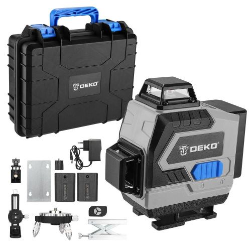 Уровень лазерный самовыравнивающийся DEKO DKLL16 в кейсе (16 линий, зеленый луч, 2 АКБ) купить в Москве с доставкой по всей России | ProtosMarket.ru