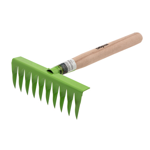 Грабли витые 10 - зубые, 200 х 390 мм, стальные, деревянная рукоятка, Агроном, Сибртех купить в Москве с доставкой по всей России | ProtosMarket.ru