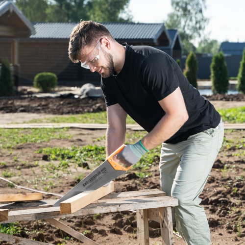 Ножовка по дереву, 400 мм, шаг зубьев 4 мм, пластиковая рукоятка купить в Москве с доставкой по всей России | ProtosMarket.ru