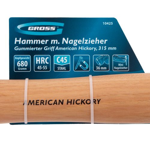 Молоток-гвоздодер, 680 г, угол 75, магнит, обрезиненная рукоятка AMERICAN HICKORY GROSS купить в Москве с доставкой по всей России | ProtosMarket.ru
