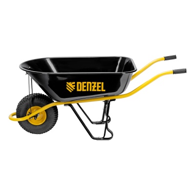 Тачка строительная, усиленная, объем 130 л, 230 кг, колесо 15х6.00-6 Denzel купить в Москве с доставкой по всей России | ProtosMarket.ru