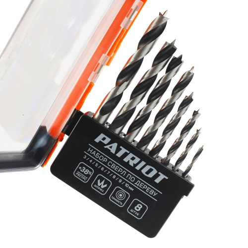 Набор сверл по дереву спиральные W-образная заточка 3, 4, 5, 6, 7, 8, 9, 10 мм купить в Москве с доставкой по всей России | ProtosMarket.ru