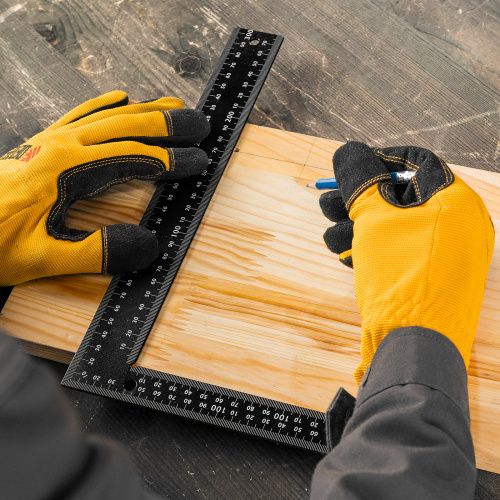 Угольник, 200 х 300 мм, алюминиевый, лазерная гравировка Denzel купить в Москве с доставкой по всей России | ProtosMarket.ru