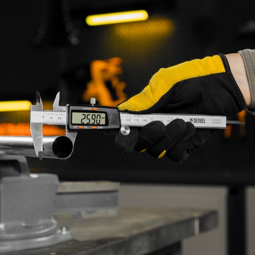 Штангенциркуль, 150 мм, электронный, с глубиномером Denzel купить в Москве с доставкой по всей России | ProtosMarket.ru