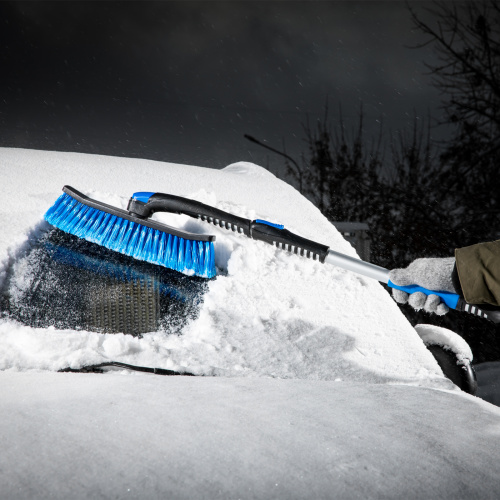 Щетка-сметка для снега со скребком телескопическая Барс купить в Москве с доставкой по всей России | ProtosMarket.ru