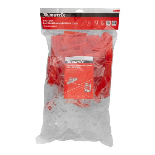 Комплект зажим + клин для системы выравнивания плитки СВП Ворота XL, 200/100 шт. в пакете Matrix купить в Москве с доставкой по всей России | ProtosMarket.ru