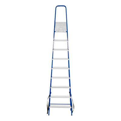 Стремянка, 9 ступеней, стальной профиль, алюминиевые ступени Сибртех купить в Москве с доставкой по всей России | ProtosMarket.ru