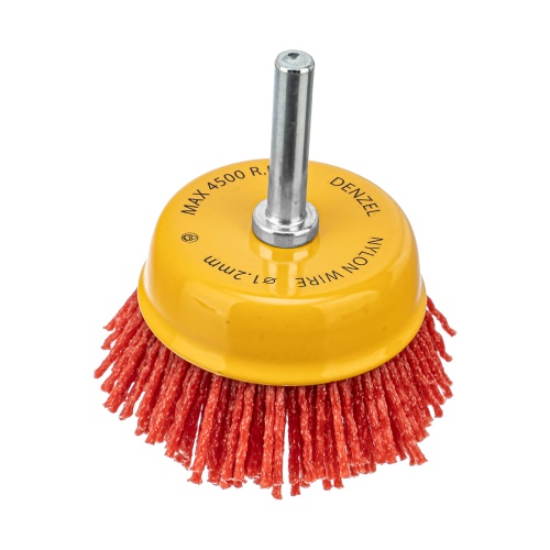 Щетка для дрели, 65 мм, Чашка, со шпилькой, нейлоновая щетина Denzel купить в Москве с доставкой по всей России | ProtosMarket.ru