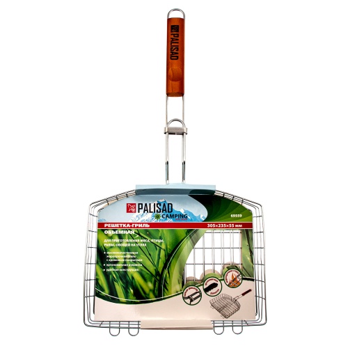 Решетка гриль 305 х 235 х 55 мм, объемная, хромированная Camping Palisad купить в Москве с доставкой по всей России | ProtosMarket.ru