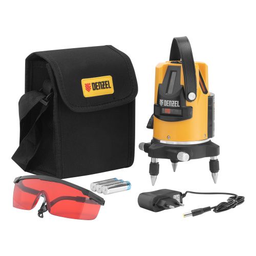 Лазерный уровень LX3, 10 м, ± 0,3 мм/1 м, 635 нм, 4 вертикальных, 1 горизонтальная плоскости, резьба 5/8" Denzel купить в Москве с доставкой по всей России | ProtosMarket.ru