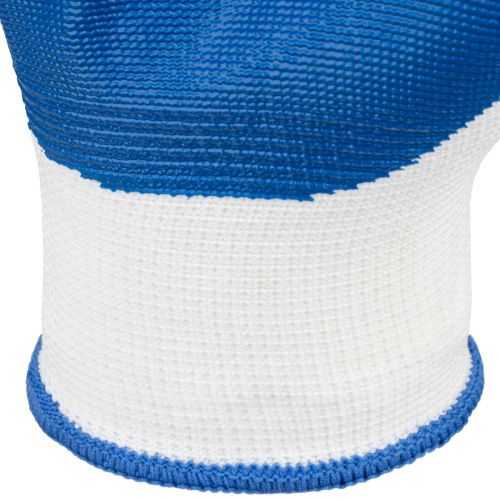 Перчатки полиэфирные с синим нитрильным покрытием, размер 9, 13 класс вязки Сибртех купить в Москве с доставкой по всей России | ProtosMarket.ru