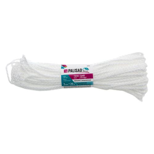 Шнур бельевой полипропиленовый с сердечником, 3 мм, L 20 м, белый, Home Palisad купить в Москве с доставкой по всей России | ProtosMarket.ru