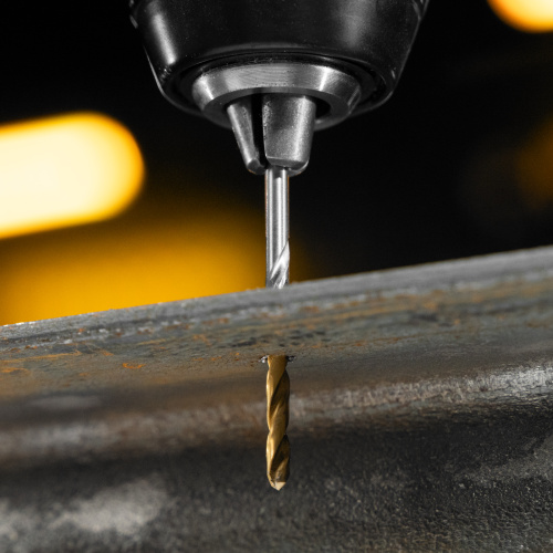 Набор сверл по металлу, 1-10 мм, Р6М5-TiN, Golden Tip, 10 шт Denzel купить в Москве с доставкой по всей России | ProtosMarket.ru