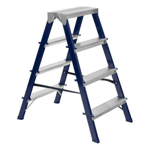 Стремянка двусторонняя 4 ступени, стальная, Сибртех купить в Москве с доставкой по всей России | ProtosMarket.ru