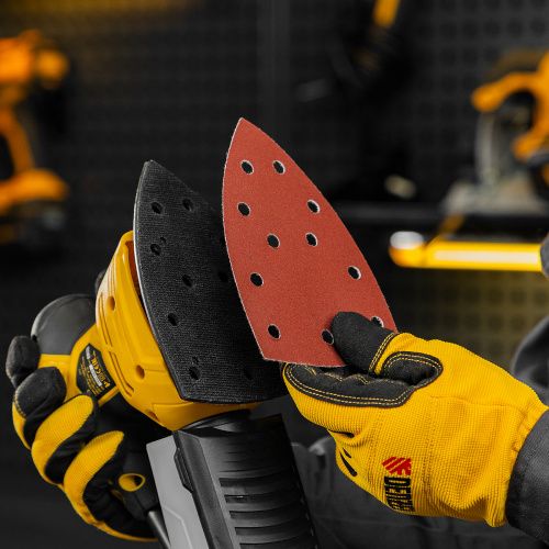 Треугольник абразивный на ворc. подложке под "липучку", перф., P 180, 150х150х100 мм, 5 шт. Denzel купить в Москве с доставкой по всей России | ProtosMarket.ru