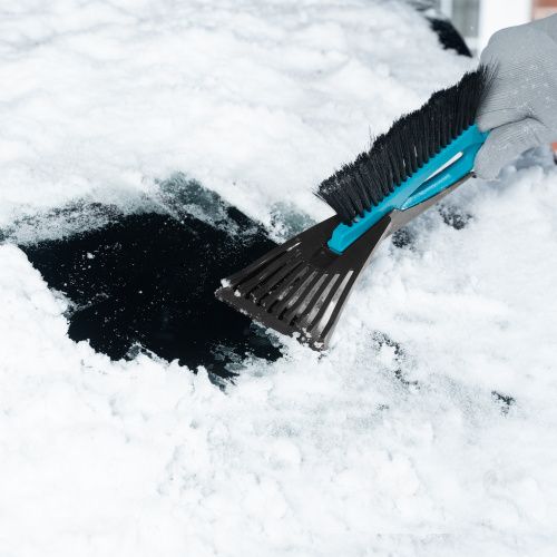 Щетка-сметка для снега со скребком 400 мм, бирюзовая Sparta купить в Москве с доставкой по всей России | ProtosMarket.ru