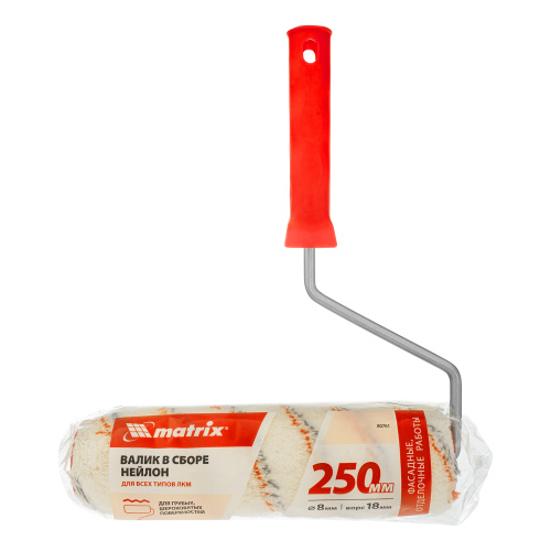 Валик "Нейлон Люкс", 250 мм, ворс 18 мм, D 48 мм, D ручки 8 мм, полиамид Matrix купить в Москве с доставкой по всей России | ProtosMarket.ru