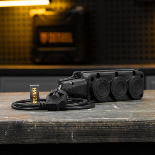 Шнур сетевой Energy Series, ПВС, 1,5 м, 3 x 1,5 мм, с неразборной вилкой, черный, Denzel купить в Москве с доставкой по всей России | ProtosMarket.ru