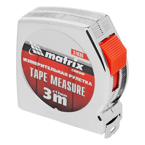 Рулетка Chrom,3 м x 13 мм,хромированный корпус Matrix купить в Москве с доставкой по всей России | ProtosMarket.ru