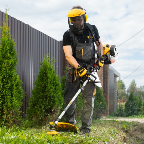 Триммер бензиновый мультифункциональный DGT-52S-MAX, 52 см3, разъёмная штанга Denzel купить в Москве с доставкой по всей России | ProtosMarket.ru