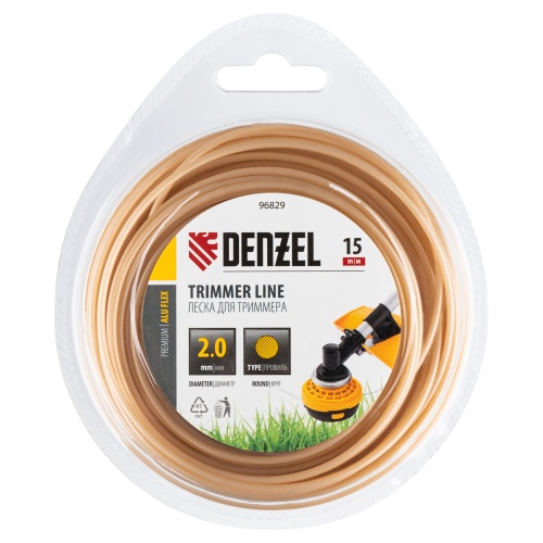 Леска для триммера армированная алюминием круглая, 2,0мм х 15м, блистер ALUFLEX// Denzel купить в Москве с доставкой по всей России | ProtosMarket.ru