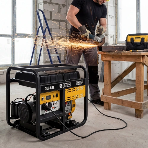 Генератор дизельный DES-85E, 8,5 кВт, 230 В, 16 л, электростартер Denzel по ценам производителя в Москве с доставкой по всей России