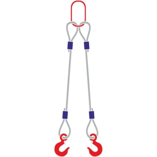 Строп канатный 2СК,  с 2 крюками 10Т x 3,5М купить в Москве с доставкой по всей России | ProtosMarket.ru