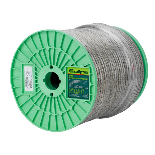 Трос металлополимерный прозрачный ПР-8.0, толщина 8.0 мм, катушка 100 метров Сибртех купить в Москве с доставкой по всей России | ProtosMarket.ru