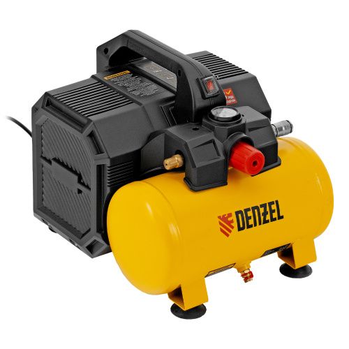 Компрессор  DLS750/6 безмасляный малошумный 750 Вт, 140 л/мин,ресивер 6 л Denzel купить в Москве с доставкой по всей России | ProtosMarket.ru
