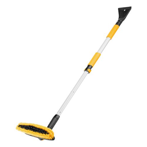 Щетка-сметка со скребком, телескоп, поворотная голова, 750-1120 мм Denzel купить в Москве с доставкой по всей России | ProtosMarket.ru