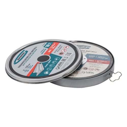 Круг отрезной по металлу, 125 х 1,0 х 22,2 мм, SWA60TBF, в метал.банке, 10 шт. Gross купить в Москве с доставкой по всей России | ProtosMarket.ru