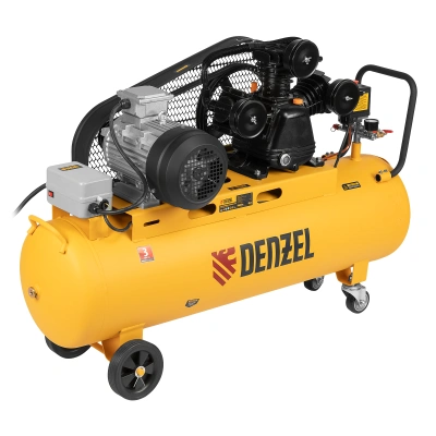 Компрессор воздушный BCW3000-T/100, ременный привод, 3.0 кВт, 100 литров, 520 л/мин Denzel купить в Москве с доставкой по всей России | ProtosMarket.ru