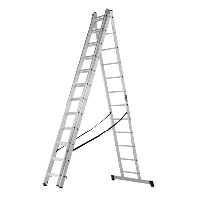 Лестница, 3 х 12 ступеней, алюминиевая, трехсекционная, Сибртех купить в Москве с доставкой по всей России | ProtosMarket.ru