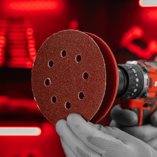 Круг абразивный на ворсовой подложке под "липучку", перфорированный, P 60, 125 мм, 5 шт Matrix купить в Москве с доставкой по всей России | ProtosMarket.ru