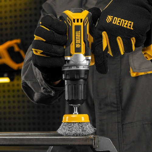 Щетка для дрели, 75 мм, Чашка, со шпилькой, нержавеющая витая проволока Denzel купить в Москве с доставкой по всей России | ProtosMarket.ru