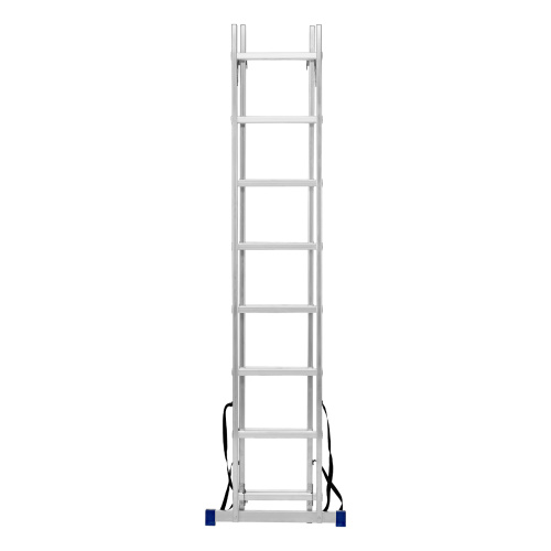 Лестница, 2 х 8 ступеней, алюминиевая, двухсекционная, Сибртех купить в Москве с доставкой по всей России | ProtosMarket.ru