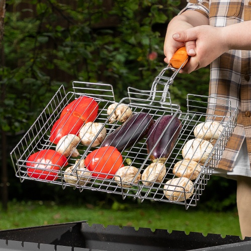 Решетка гриль 315 х 410 х 70 мм, объемная, хромированная Camping Palisad купить в Москве с доставкой по всей России | ProtosMarket.ru