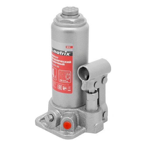 Домкрат гидравлический бутылочный, 4 т, высота подъема 194-372 мм, в пластиковый кейсе Matrix купить в Москве с доставкой по всей России | ProtosMarket.ru
