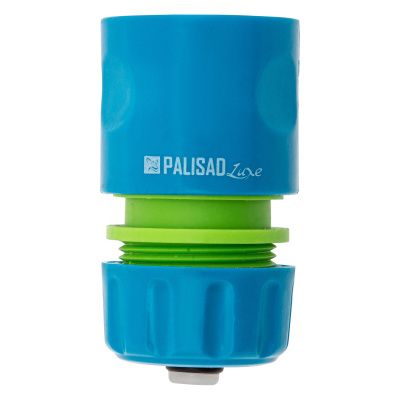 Соединитель пластмассовый, быстросъемный для шланга 1/2, аквастоп, однокомпонентный Palisad Luxe купить в Москве с доставкой по всей России | ProtosMarket.ru
